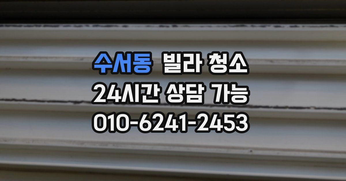 수서동 빌라 청소