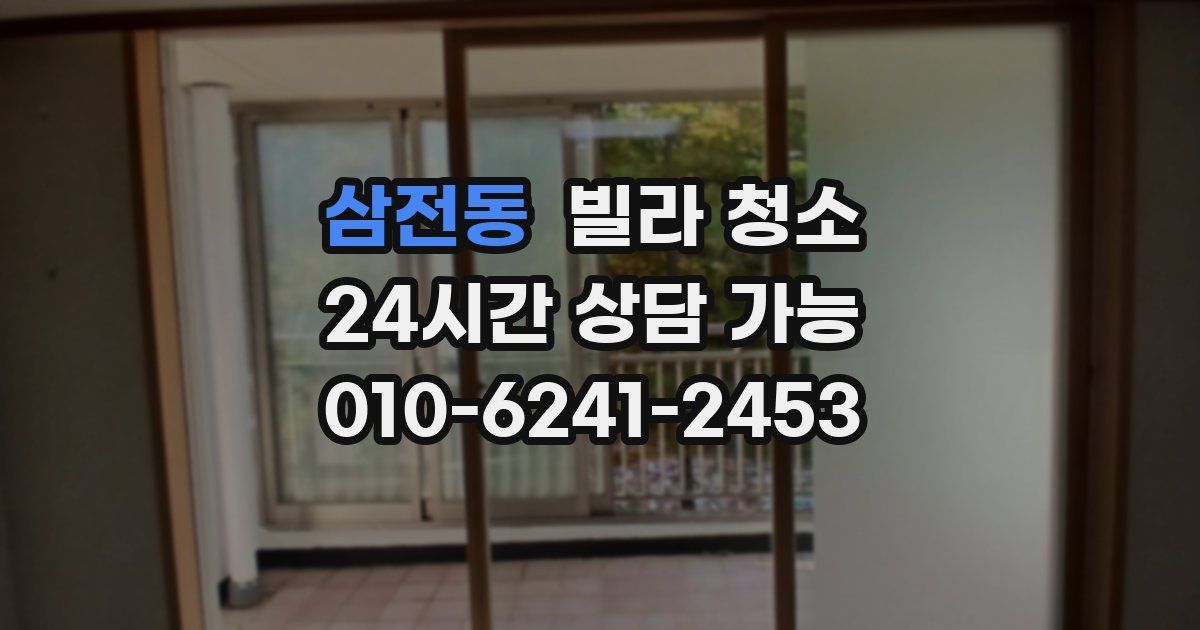 삼전동 빌라 청소