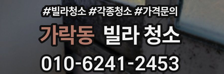 가락동 빌라 청소