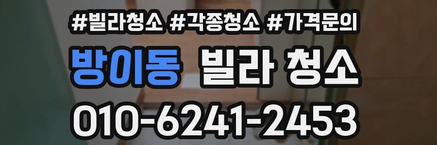 방이동 빌라 청소