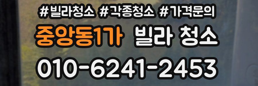 중앙동1가 빌라 청소