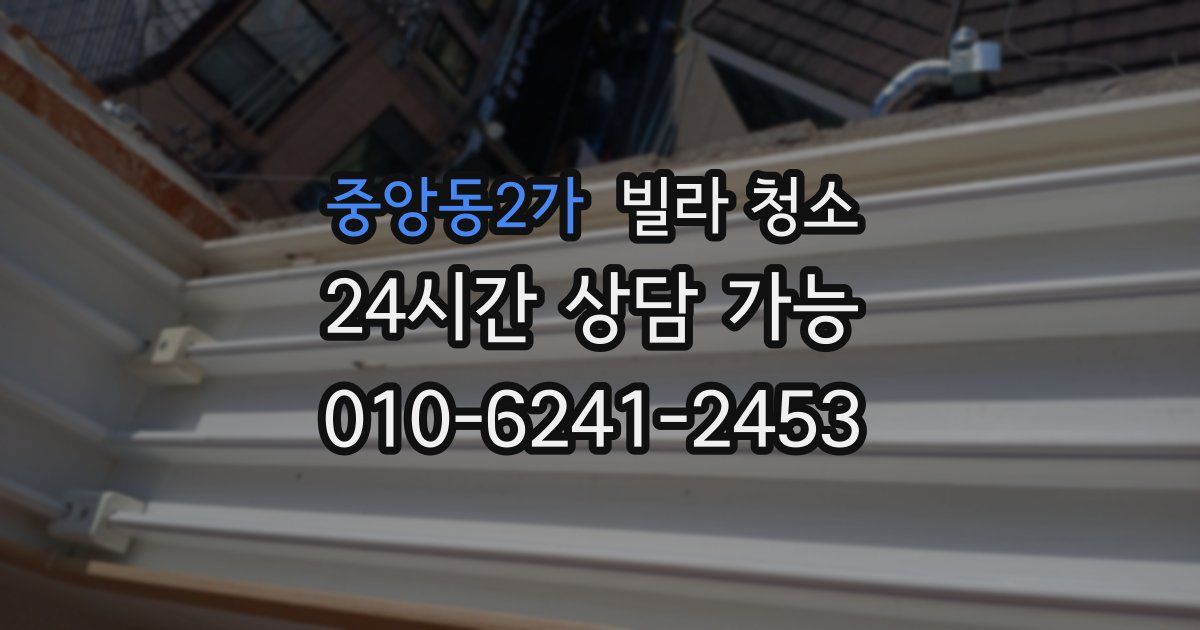 중앙동2가 빌라 청소