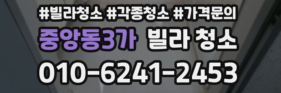 중앙동3가 빌라 청소