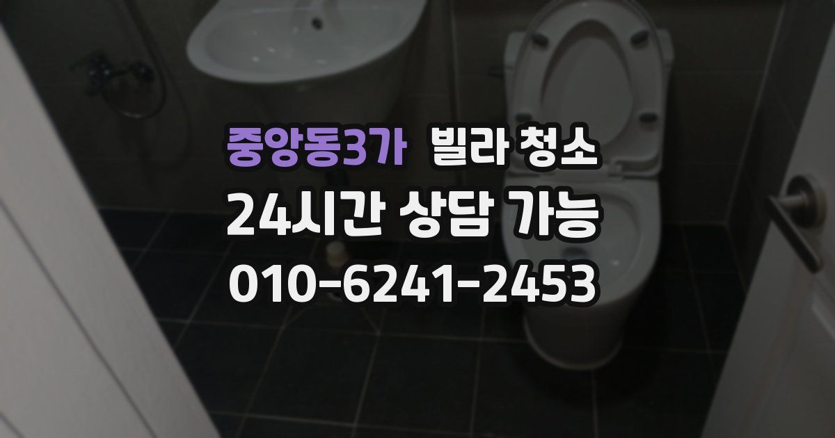 중앙동3가 빌라 청소