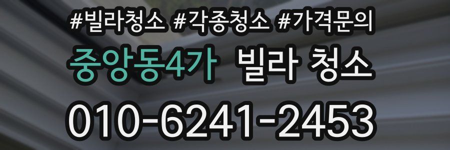 중앙동4가 빌라 청소