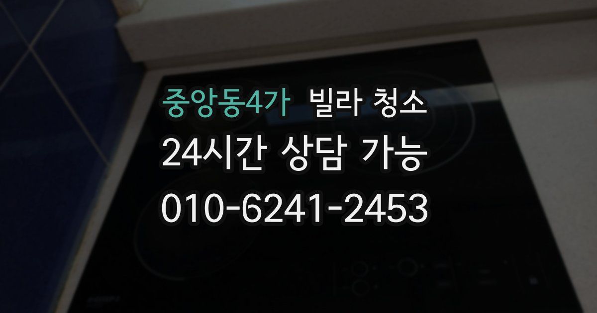 중앙동4가 빌라 청소