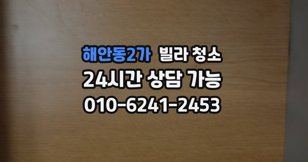 해안동2가 빌라 청소