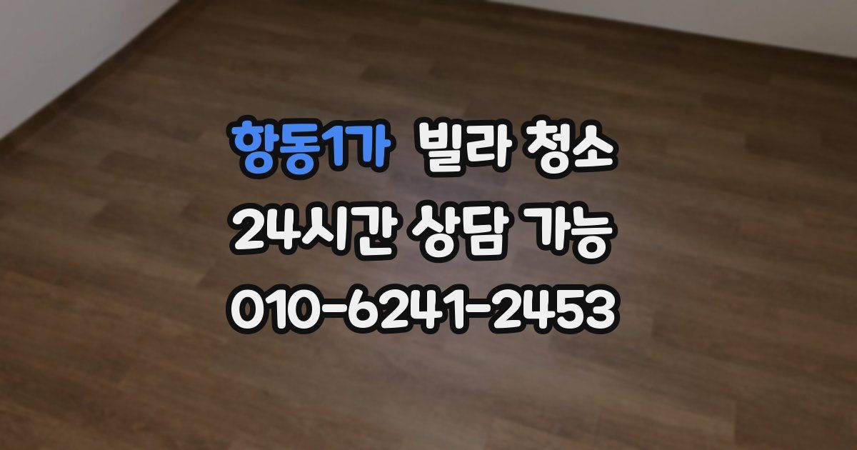 항동1가 빌라 청소