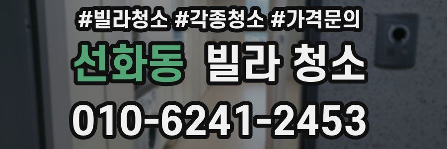 선화동 빌라 청소