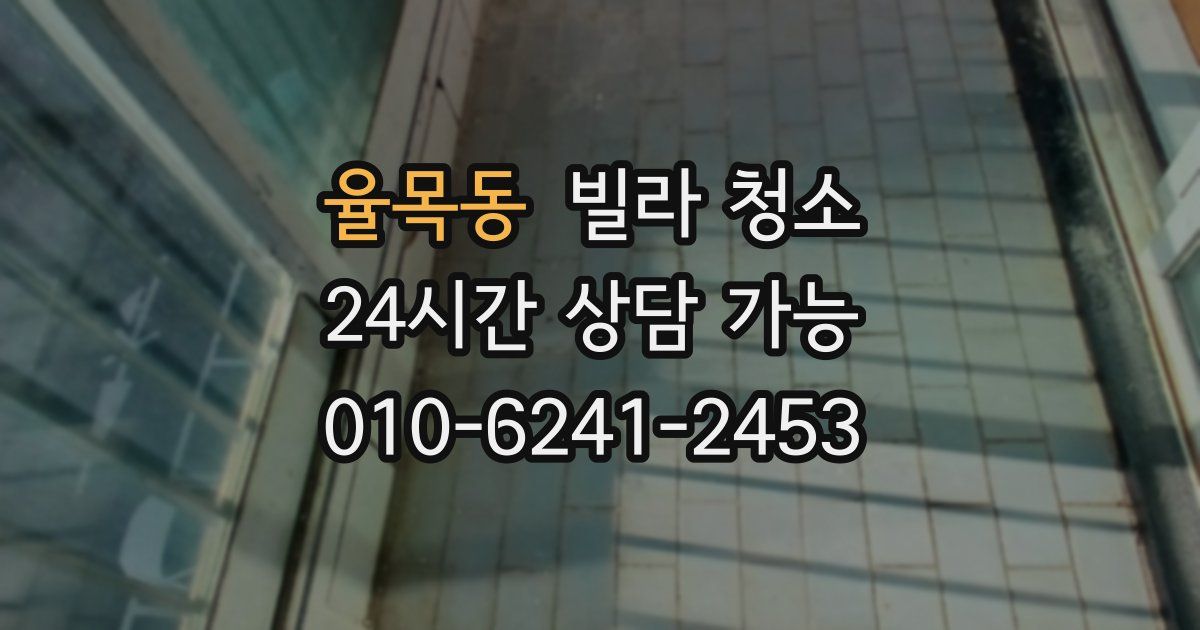 율목동 빌라 청소