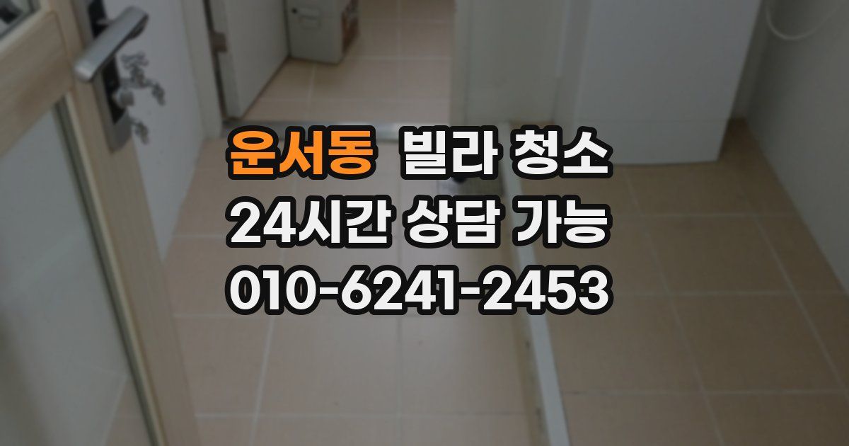 운서동 빌라 청소