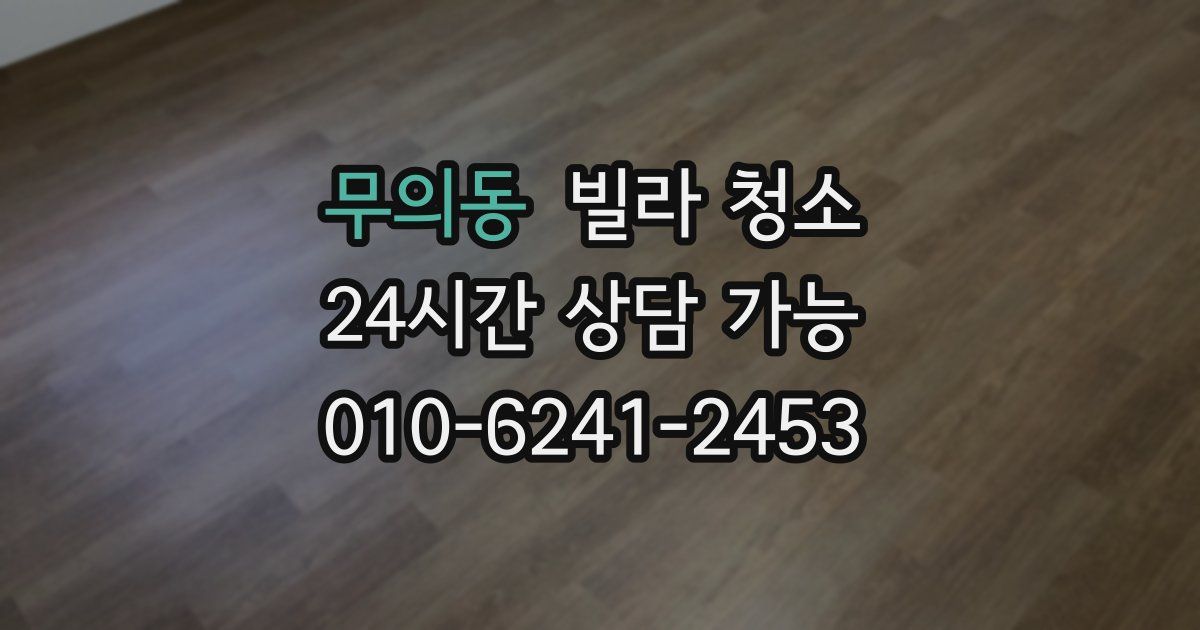 무의동 빌라 청소