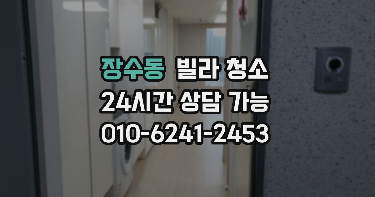 장수동 빌라 청소