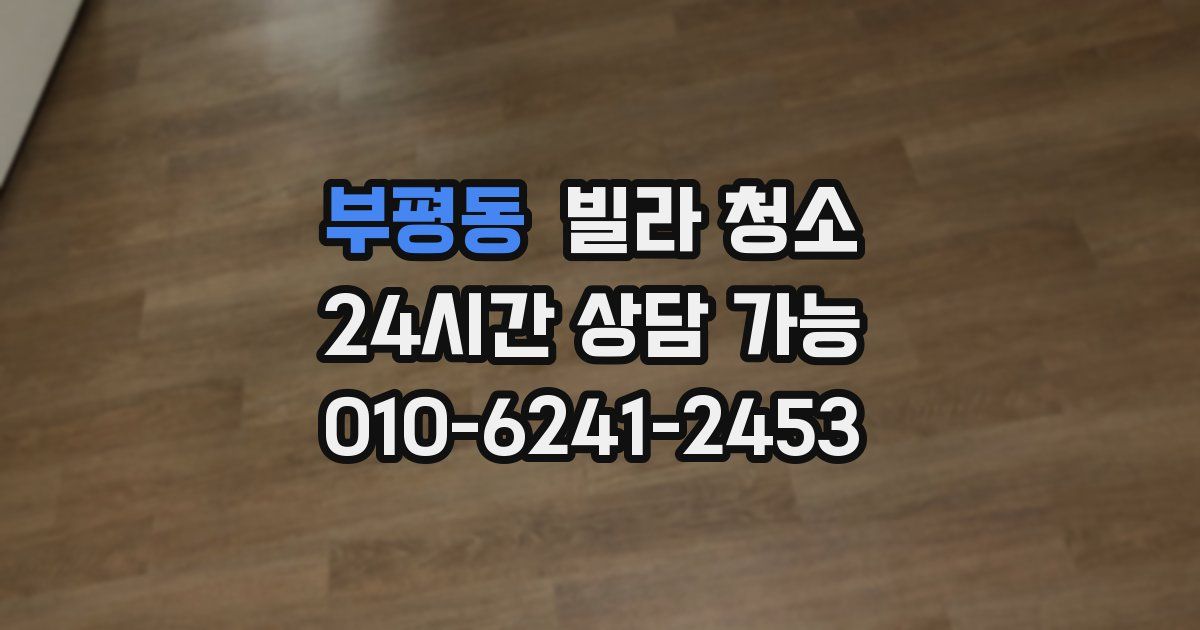 부평동 빌라 청소