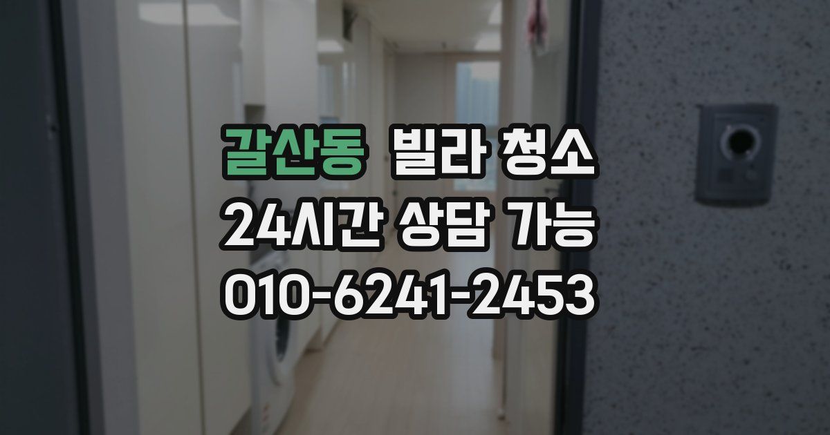 갈산동 빌라 청소