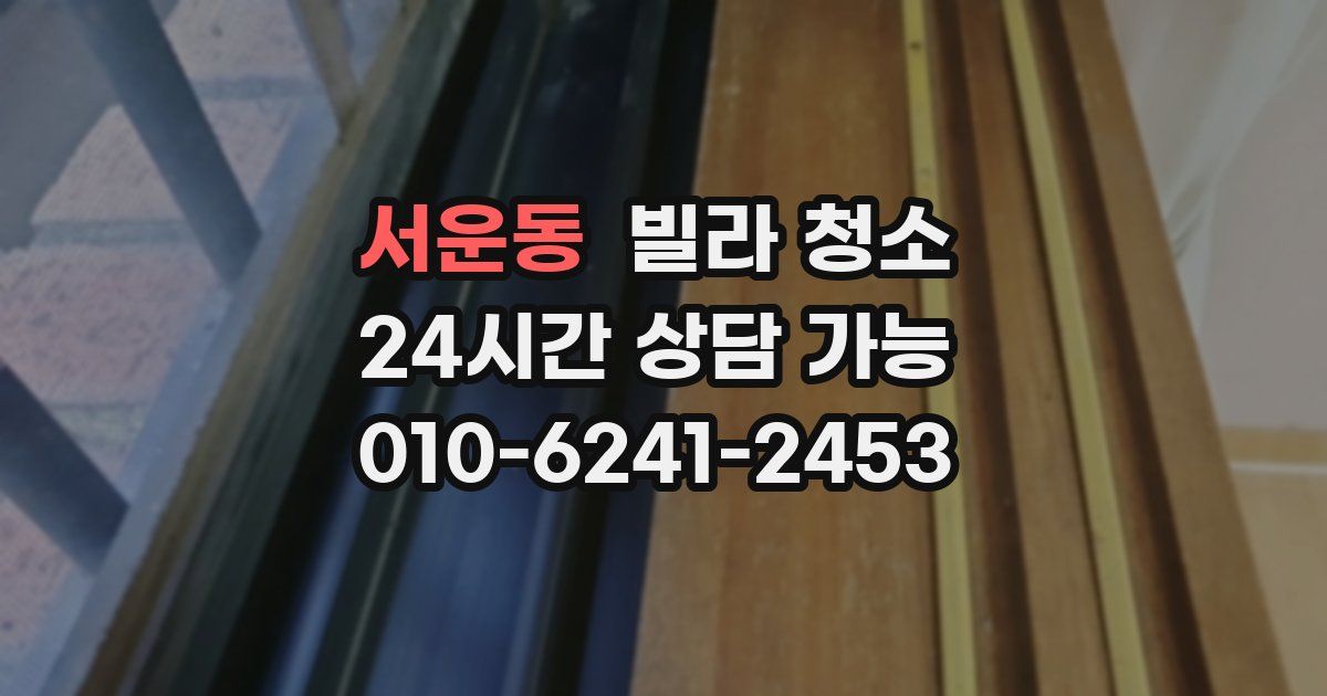 서운동 빌라 청소