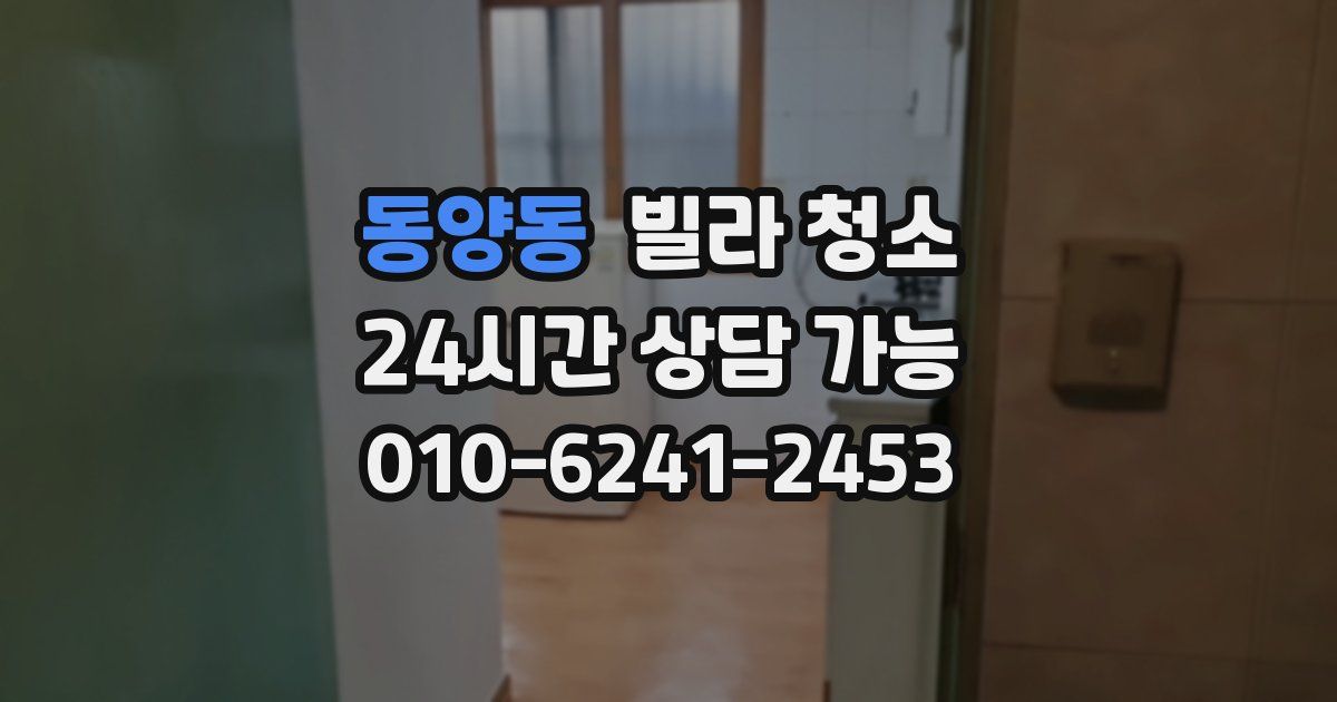 동양동 빌라 청소