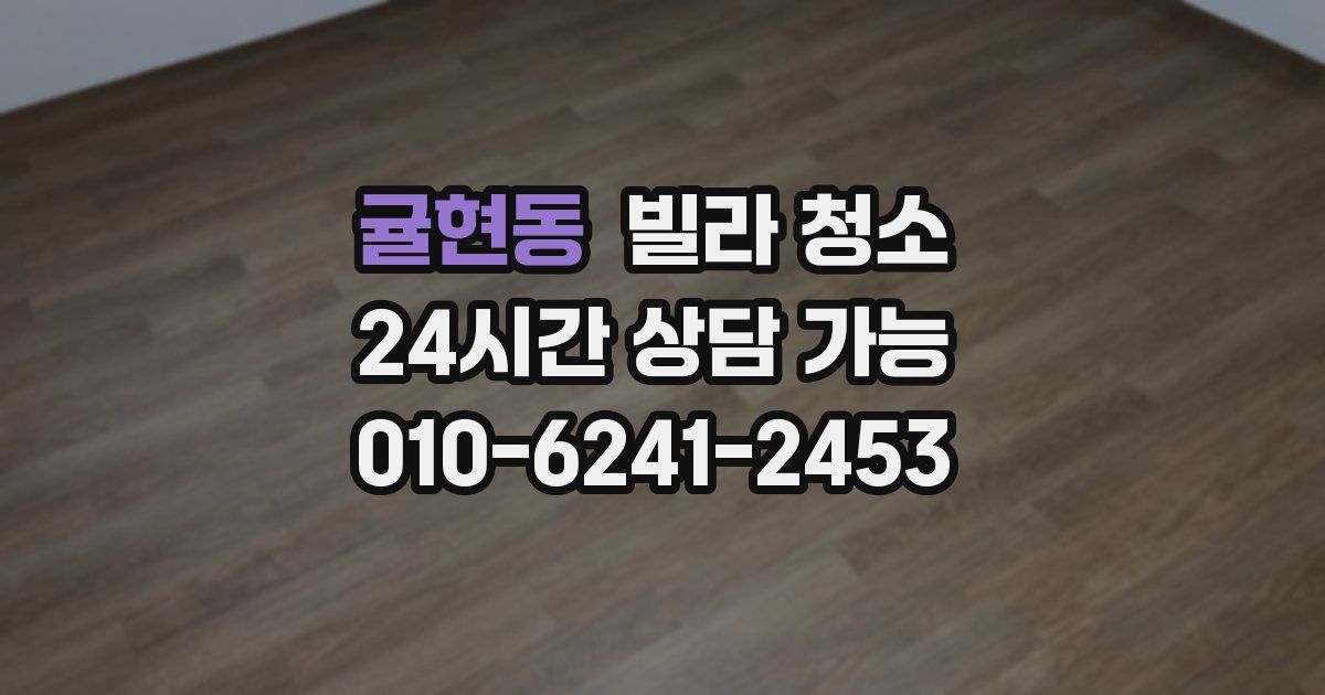 귤현동 빌라 청소