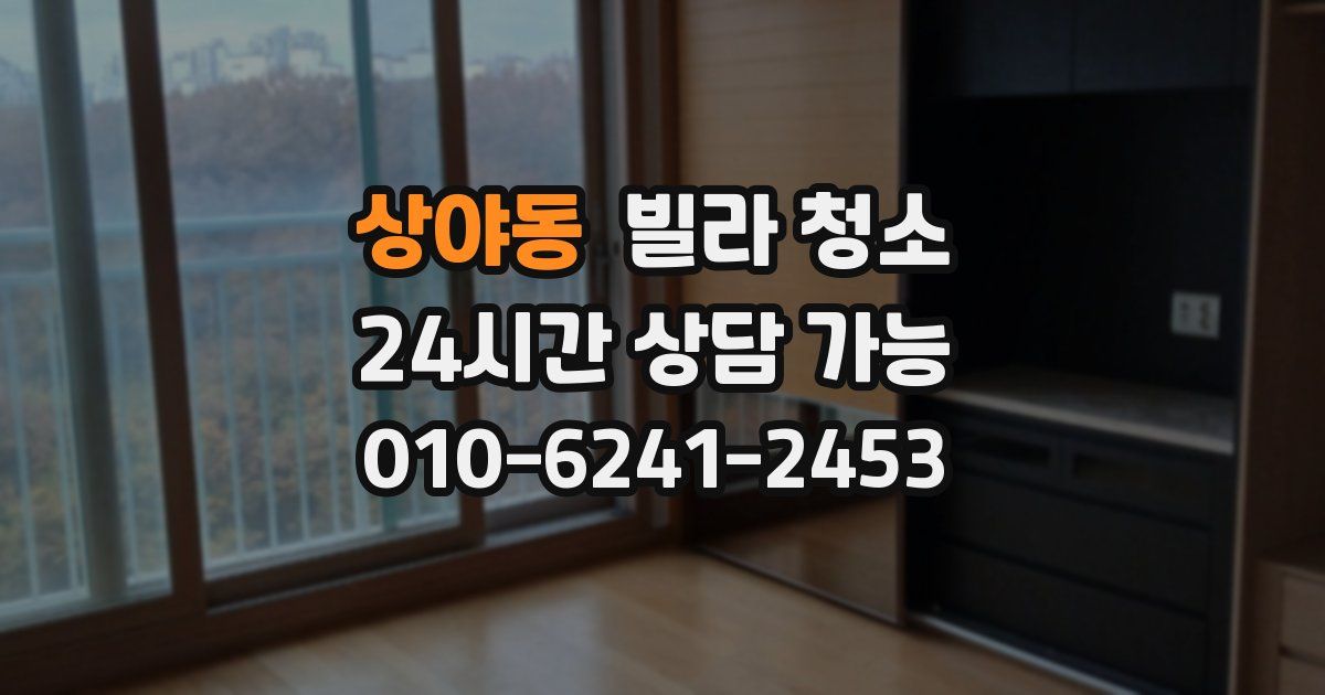 상야동 빌라 청소