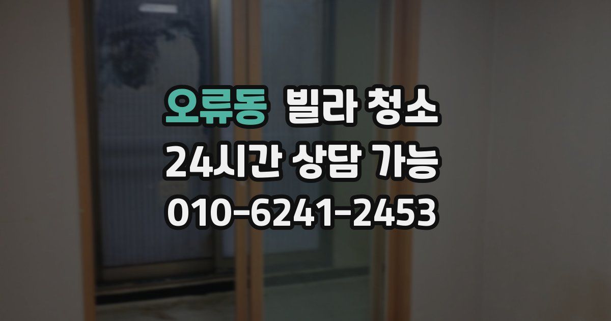 오류동 빌라 청소