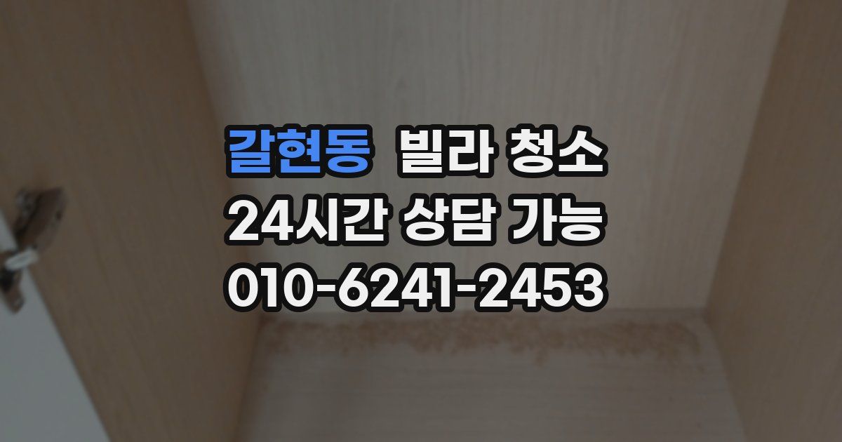 갈현동 빌라 청소