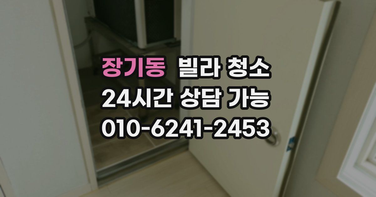 장기동 빌라 청소