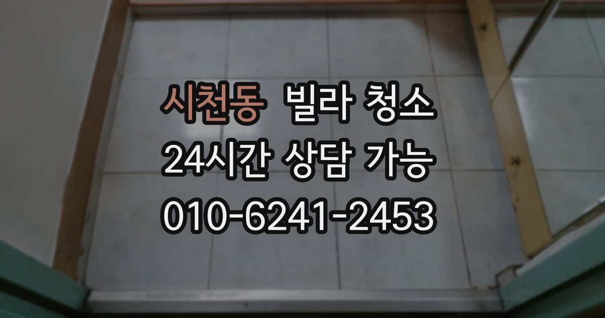 시천동 빌라 청소