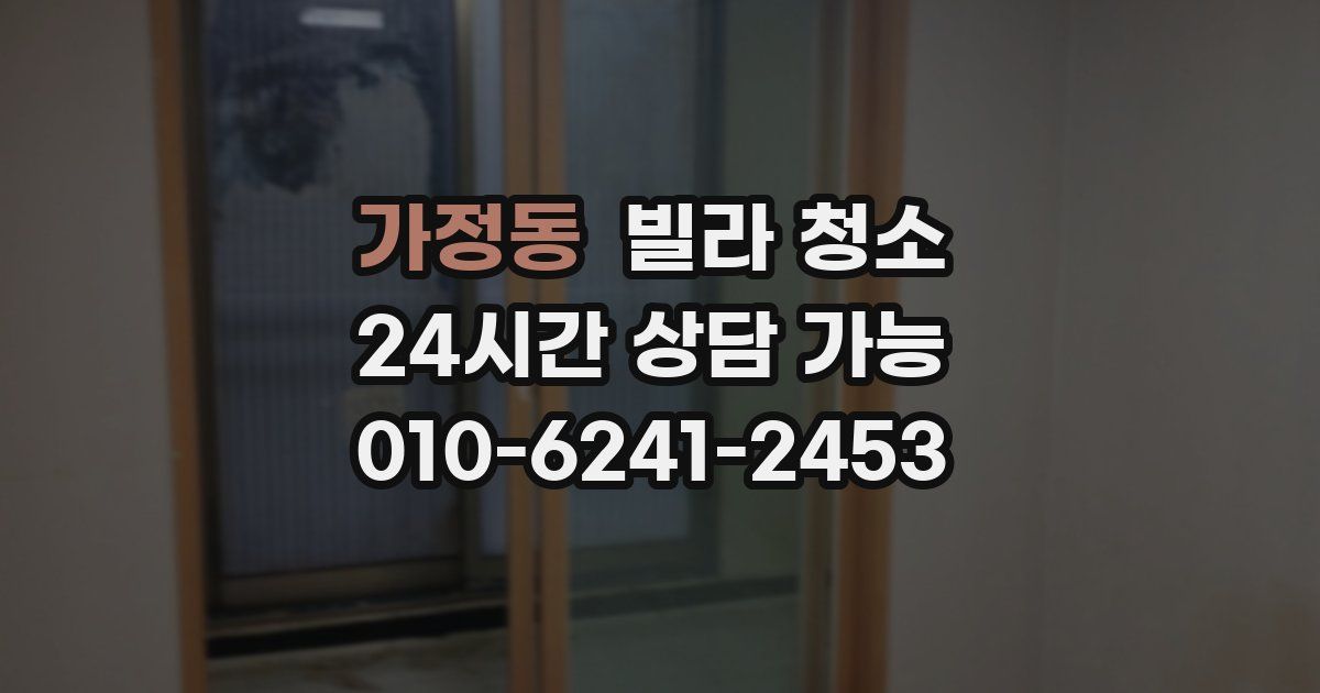 가정동 빌라 청소