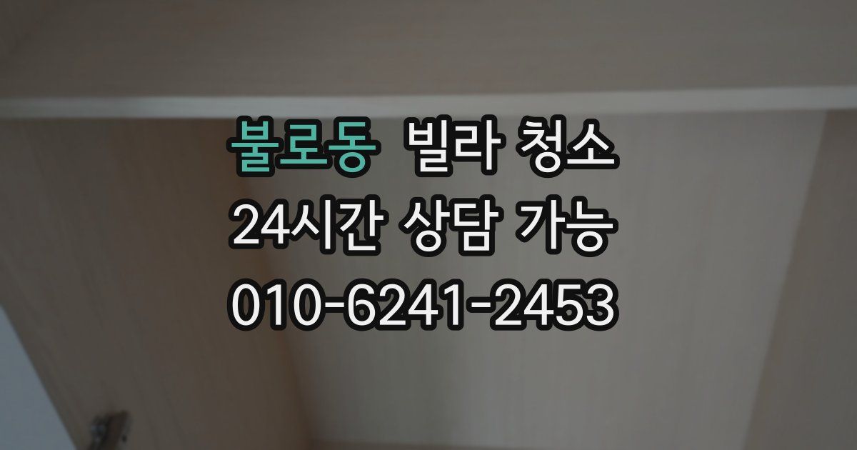 불로동 빌라 청소