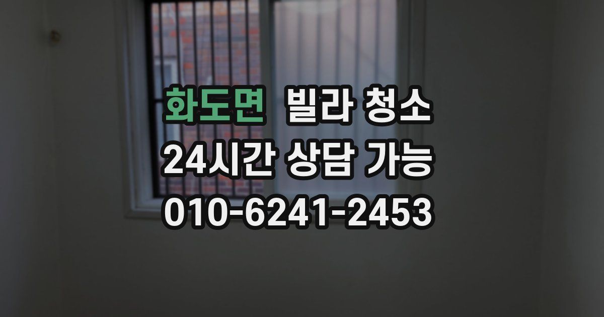 화도면 빌라 청소