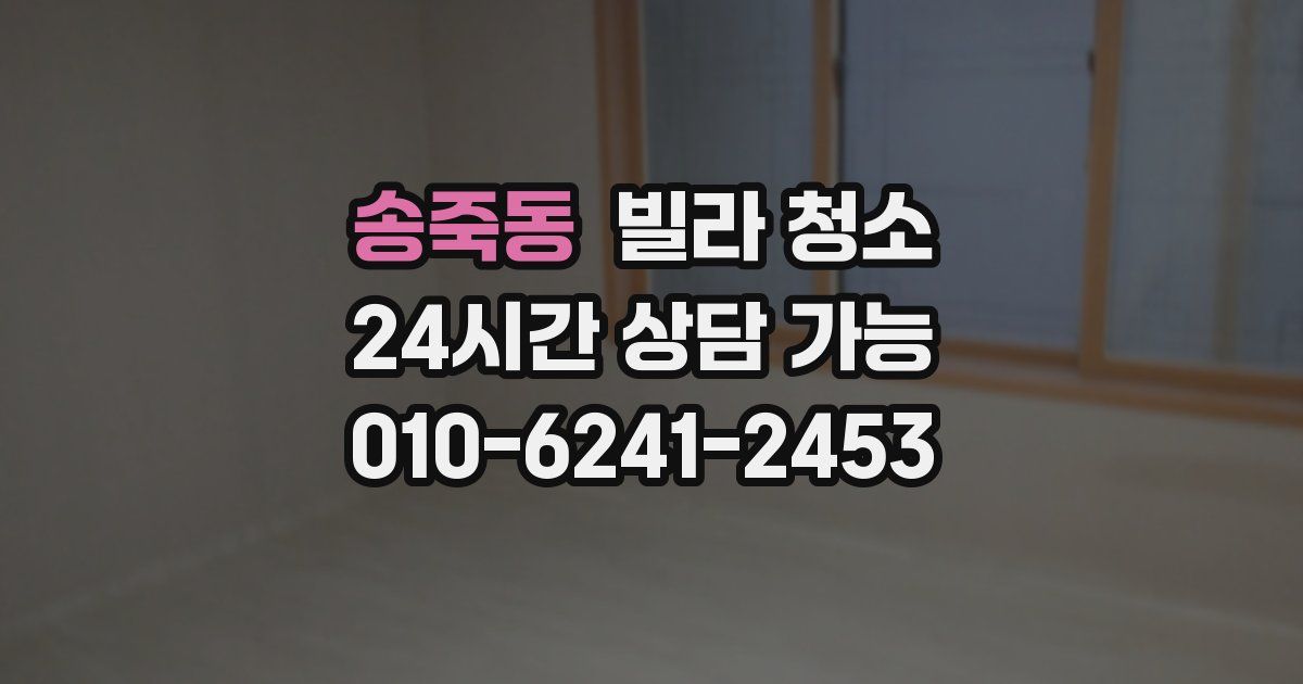 송죽동 빌라 청소