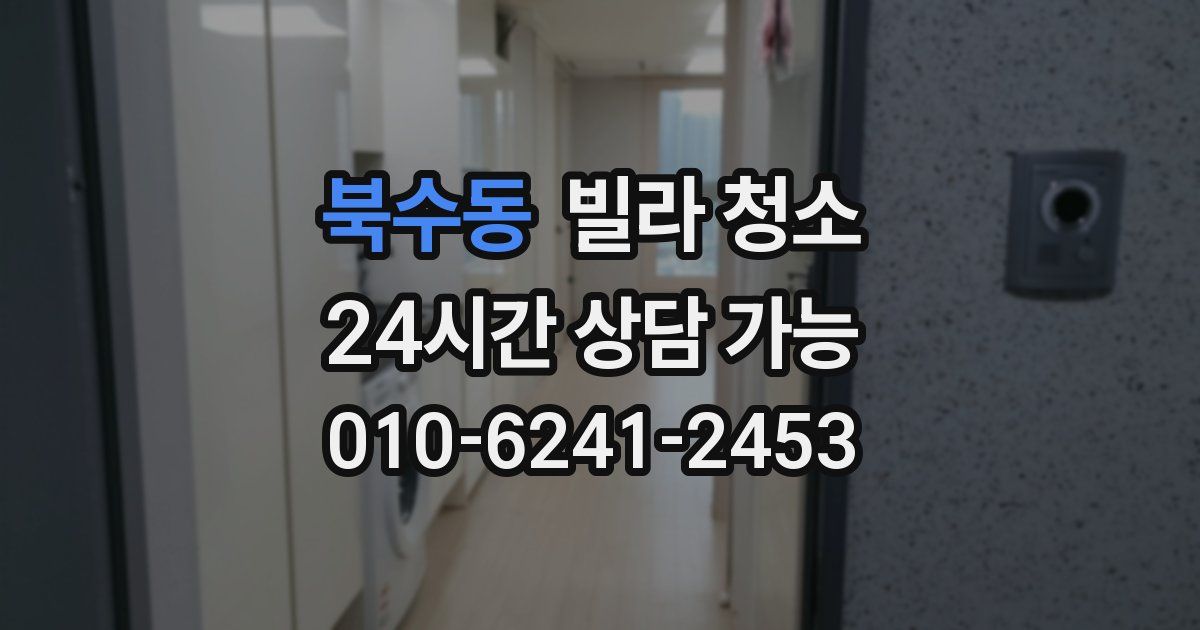 북수동 빌라 청소