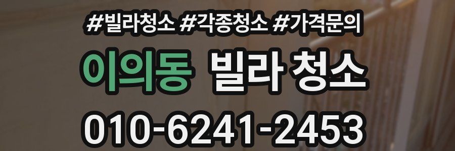 이의동 빌라 청소