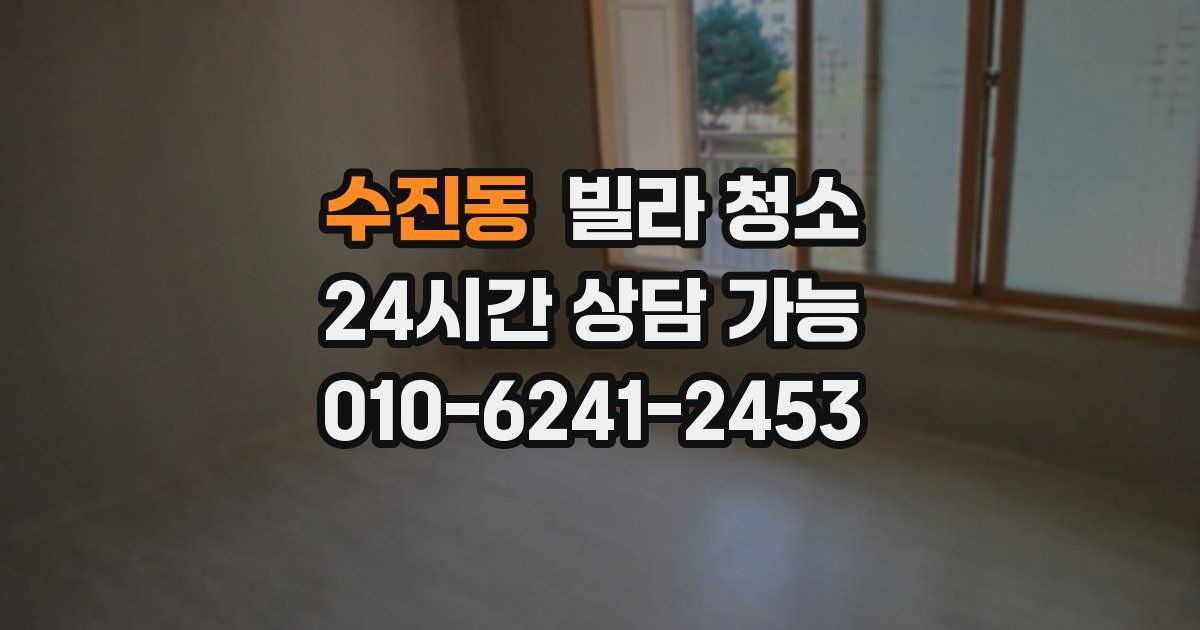 수진동 빌라 청소