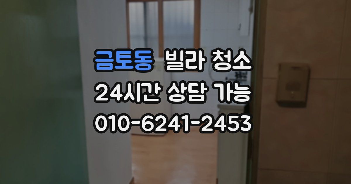 금토동 빌라 청소