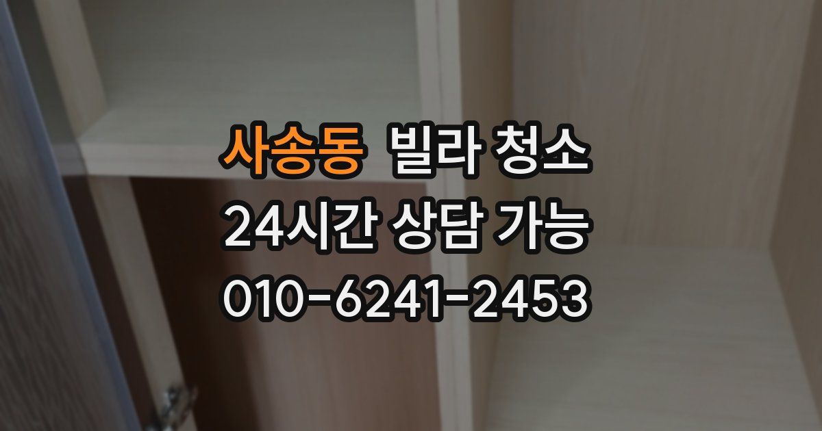 사송동 빌라 청소