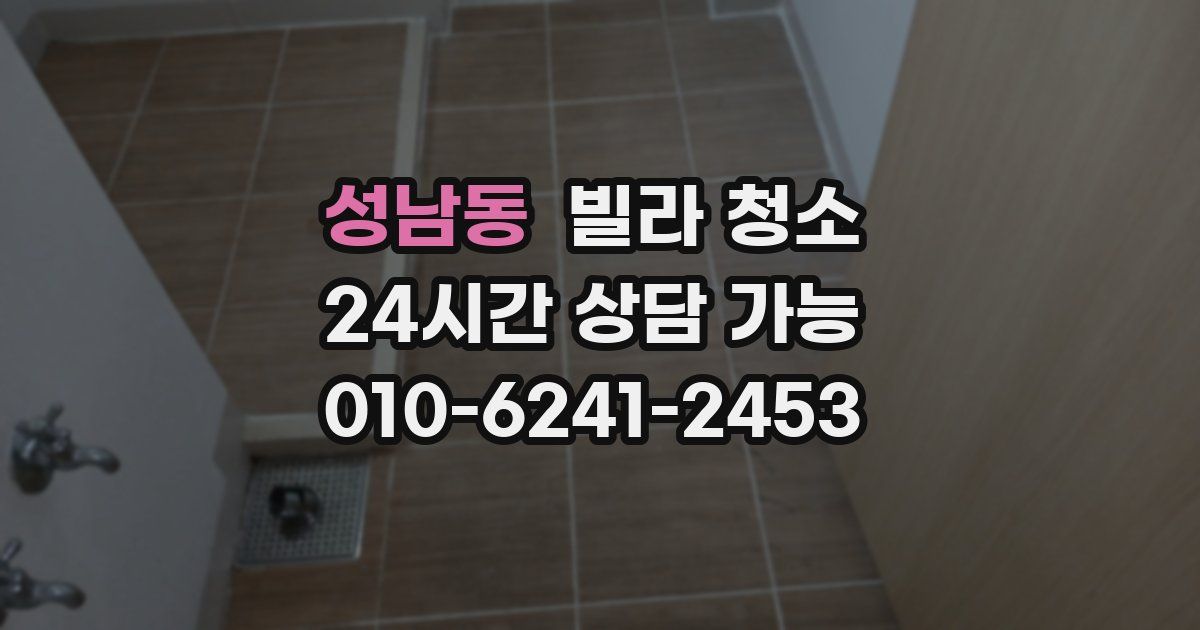 성남동 빌라 청소