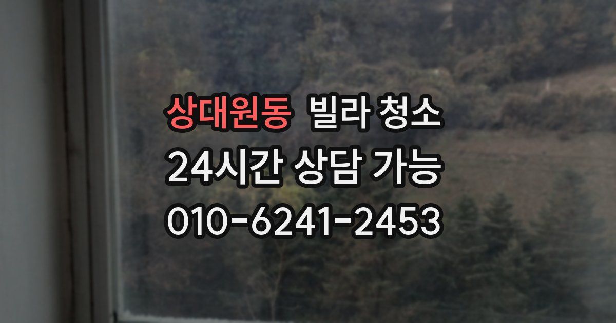 상대원동 빌라 청소