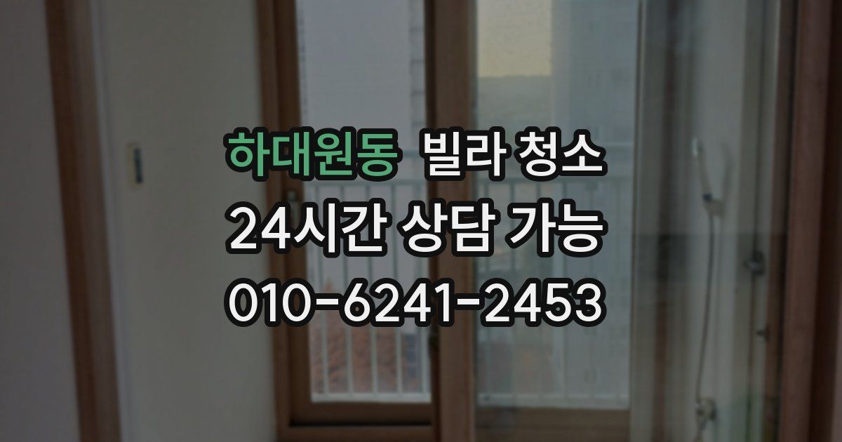 하대원동 빌라 청소