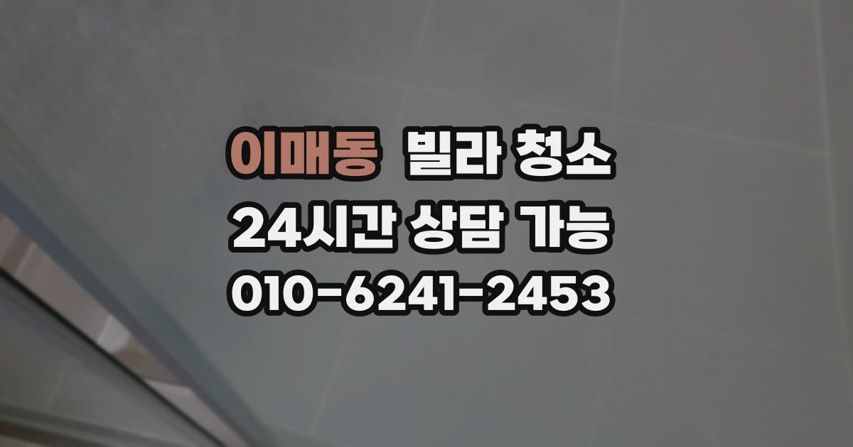 이매동 빌라 청소