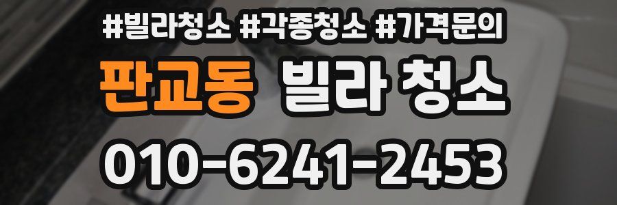 판교동 빌라 청소