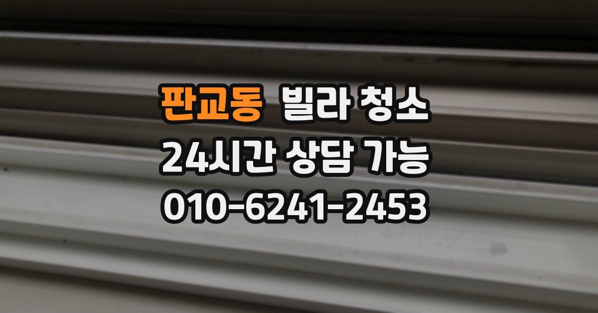 판교동 빌라 청소