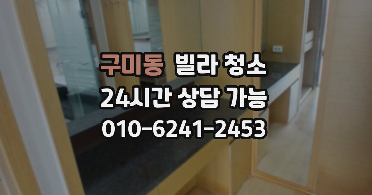 구미동 빌라 청소