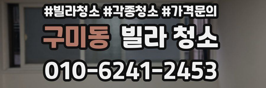 구미동 빌라 청소