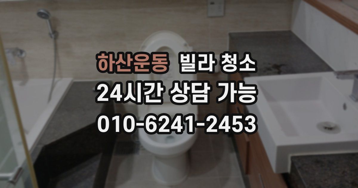 하산운동 빌라 청소