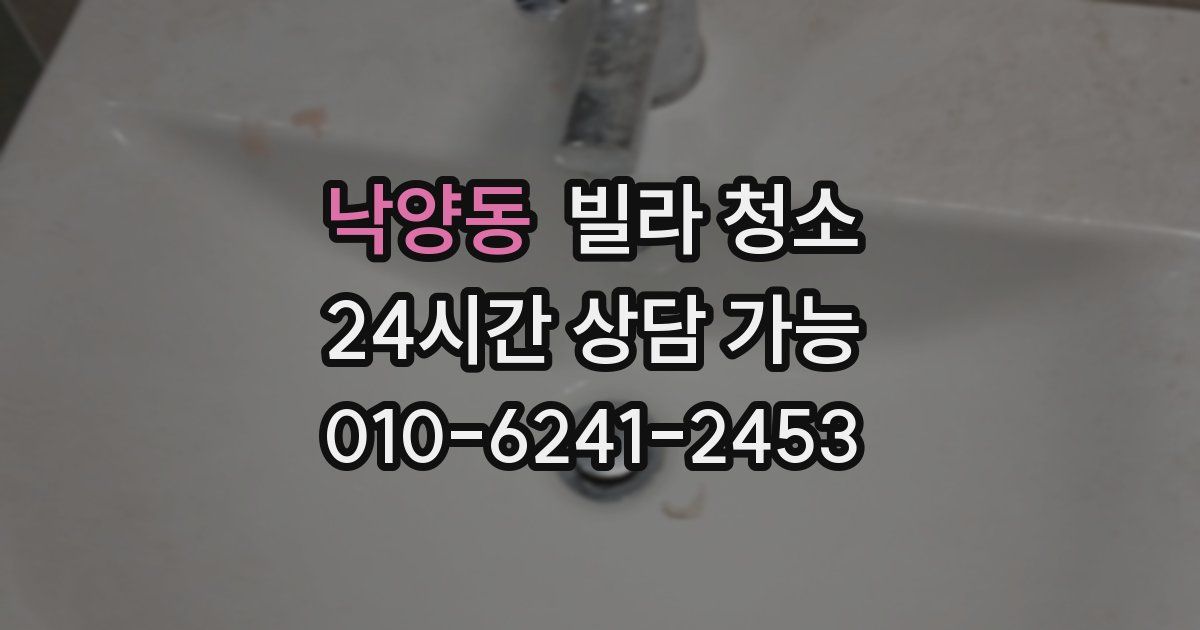 낙양동 빌라 청소