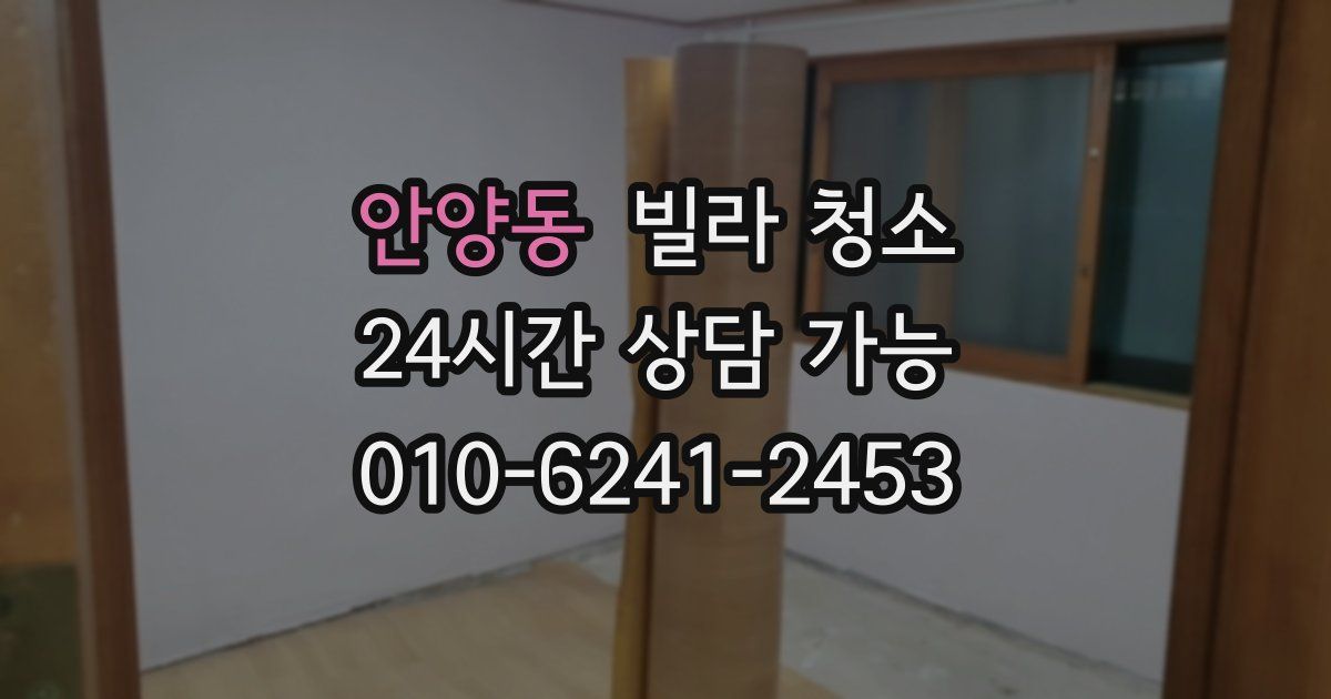 안양동 빌라 청소