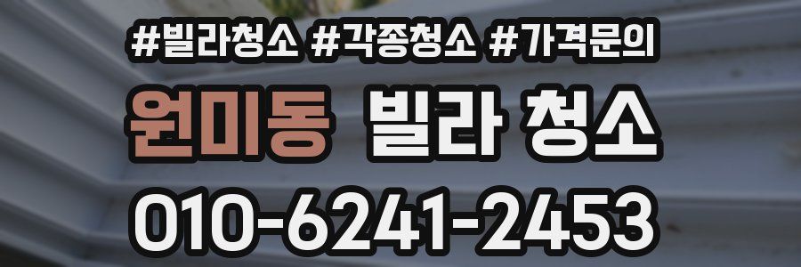 원미동 빌라 청소