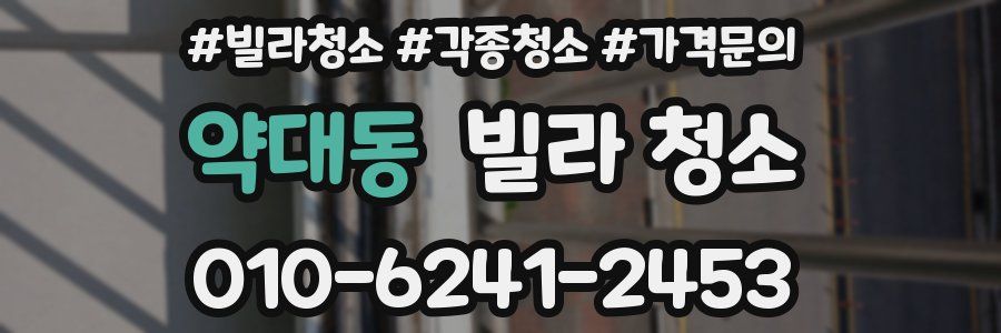 약대동 빌라 청소