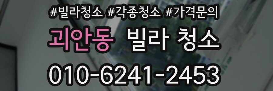 괴안동 빌라 청소